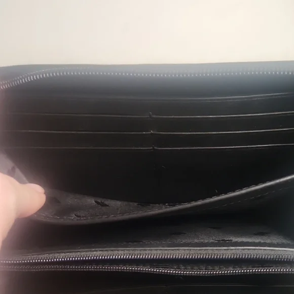 Kate Spade Black Leather Wallet with Sparkle Accents - Picture 3 of 7